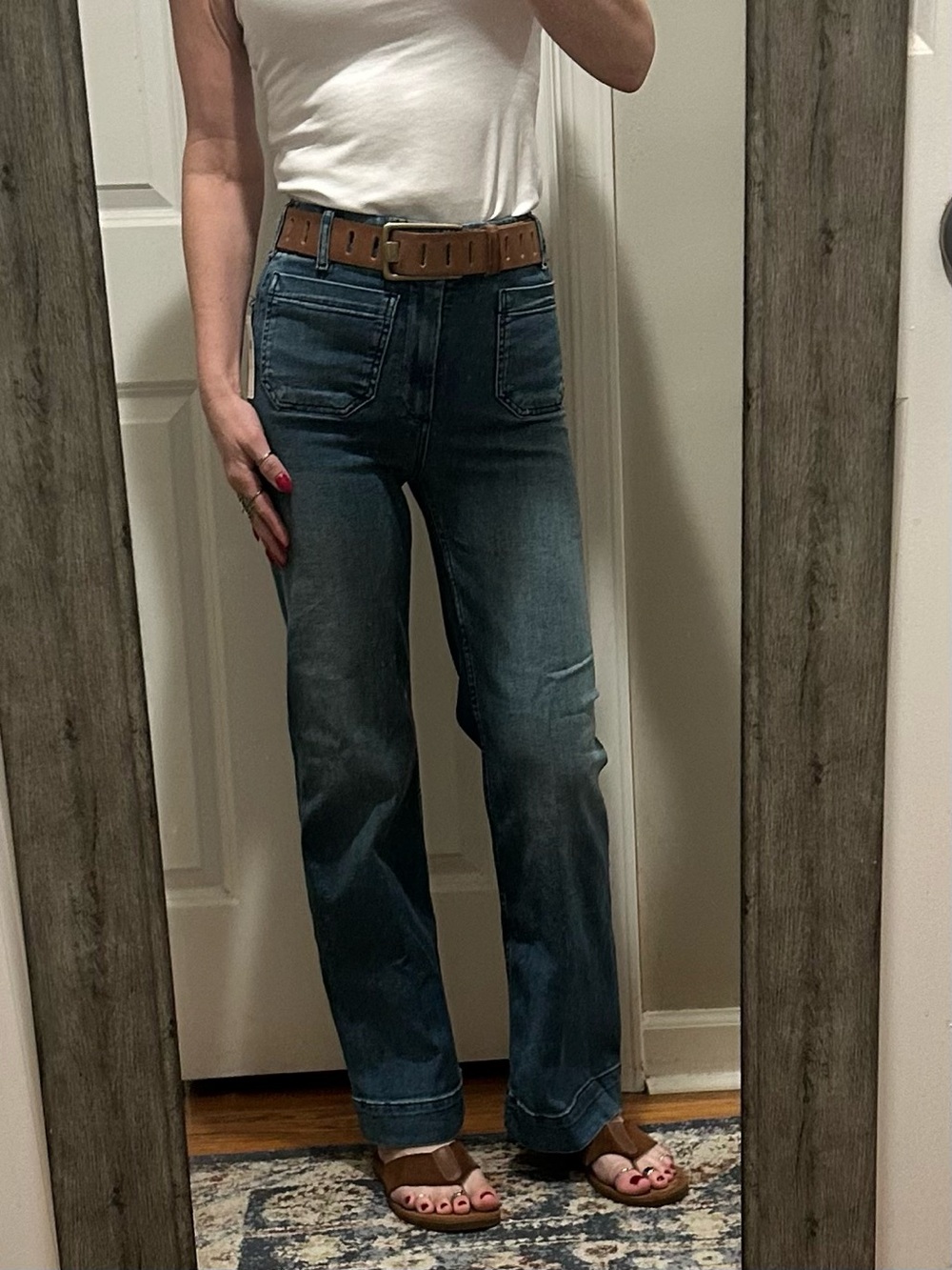 NWT Maeve Anthropologie The Colette High Rise Wide Legs Stretch Jeans Size 23T - Picture 10 of 15